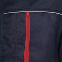 Combinaison de travail gonflable en polyester fluorescent réfléchissant de qualité supérieure, imperméable, respirante, antistatique et anti-rayonnement électromagnétique