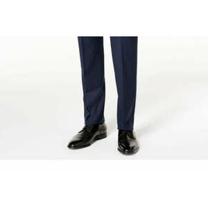 Pantaloni Eleganti da Uomo Calvin Klein Slim Fit Elasticizzati Mini Grid Blu Navy Taglia 40X30 Realizzati in Tessuto Pettinato - Product Image 3