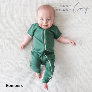 Mameluco de bebé ecológico | Traje de manga corta con cremallera orgánica - Product Image 2
