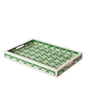 Hermosa artesanía Navidad ocasión bandeja de incrustaciones de hueso con patrones de diseño floral bandeja de servir incrustaciones de hueso para el hogar - Product Image 3