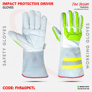 Vente en gros de gants de sécurité pour conducteur d'hiver résistants aux coupures avec protection contre les chocs Meilleure vente de gants en cuir confortables du Pakistan - Product Image 4
