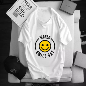 Best Vietnam-Made <b>Collarless</b> Casual Cotton T-<b>Shirt</b> 100% Cotton Short Sleeves Breathable Eco-Friendly Quick Dry Printed Daily - Product Image 2