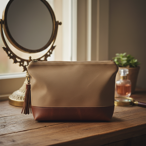 Vente en gros de trousse de toilette en cuir pur Trousse de rasage pour hommes Organisateur en cuir vintage Trousse de toilette pour hommes pour voyageurs - Product Image 3