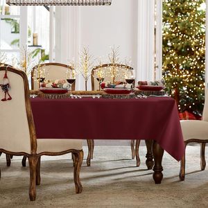 Hiện đại handmade tùy chỉnh mô hình rắn hình chữ nhật khăn trải bàn 60x84 inch chống nhăn oilproof có thể giặt 100% polyester - Product Image 5