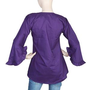 เสื้อทอแฟนซีสำหรับผู้หญิง - สีม่วง - Product Image 2