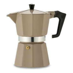 Cafetière Moka Pot 3 tasses en aluminium beige par ITALEXPRESS 1361V - Product Image 1