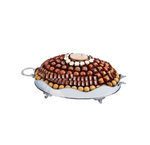 Creative Quality Gold Metal Tray Luxurious Table Decor Chocolate <b>Sweets</b> Serving Tray Perfect For <b>Gifting</b> Or Special Occasions - Product Image 3