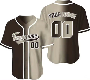 Jerseys de béisbol sublimados de alta calidad y transpirables con cuello en V, jersey de béisbol personalizado deportivo de entrenamiento clásico - Product Image 3