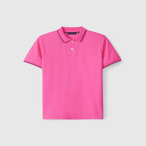 T-shirt polo à manches courtes en polyester de marque avec broderie personnalisée et logo uni pour hommes T-shirt polo vierge - Product Image 2