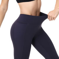 Leggings de sport pour femmes avec logo personnalisé, effet froncé aux fesses, taille haute élastique, respirants, pour la gym et le fitness, sans couture