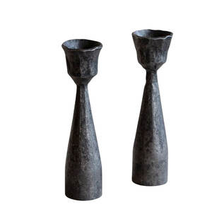 Candelabros cónicos forjados a mano con mango para velas - Product Image 4