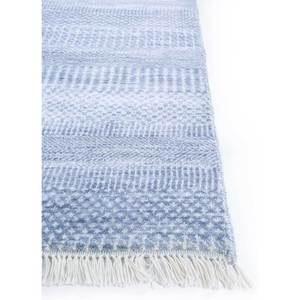 Kairos Blue Hand Knotted Wool <b>Rugs</b> Solid Color Abstract Rectangular Carpet for Home Car for Entryway Hallway Living - Product Image 4