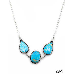 Collier goutte d'eau en turquoise et argent sterling fait main du sud-ouest, cadeau idéal - Product Image 2