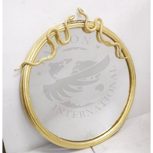 Miroir mural de style moderne sur pied, de grande taille, noir doré, pour chambre à coucher et salon, fabriqué en aluminium - Product Image 5