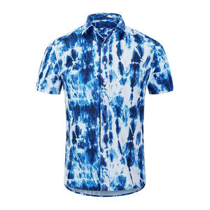 เสื้อฮาวายชายหาดสำหรับผู้ชายเสื้อพิมพ์ลายชายหาดแบบลำลองมีกระดุมสี่ด้านสำหรับผู้ชาย - Product Image 5