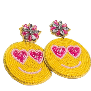 Hermosos pendientes de lujo hechos a mano de Patrick's Day con bordado de cuentas multicolor Nuevo diseño para niñas de glowin fashion - Product Image 2