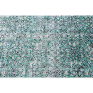 Grand tapis turc vintage 5,6x8,5 pieds, tapis en laine bleue - Product Image 5