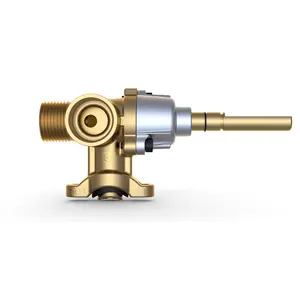 Double Outlet Oven Gas Valve For Cooker Premium Gas Stove Valve Available LPG - NG Brass Material Valves For Cooker Oven Stove