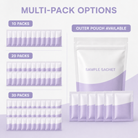Emballage personnalisé en sachet pour poudre de supplément probiotique, pochette à bec verseur avec encoche de déchirement, en PET/aluminium/PE de qualité alimentaire