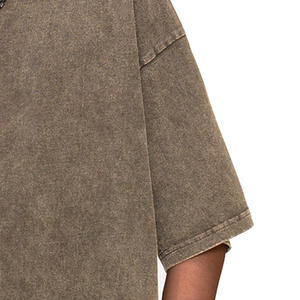 2025 Heavyweight Custom Men Acid Wash T Shirt 100% algodón camisetas de gran tamaño Print Logo Vintage T Shirt para hombres Stock - Product Image 2