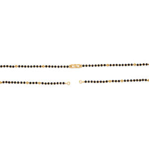 Cadena Mangalsutra de Perlas y Diamantes Chapada en Oro Premium para Mujer, Regalo de Boda - Product Image 4