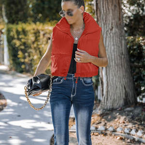 Ropa cómoda Mejor diseño Buena calidad Crop Top Puffer Chaleco Ligero Crop Top Puffer Chaleco - Product Image 6