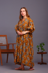 Vestido Maxi Casual de Verano y Otoño para Mujer, Estilo Bohemio, Estampado Floral, Tirantes Finos, Tejido a Mano, Ecológico, Talla Única - Product Image 3