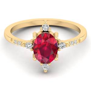 Bagues solitaires en argent sterling 925 de qualité supérieure REYES, moissanite taille ovale, 1,25 carat, pierre précieuse rubis, bijoux fins minimalistes - Product Image 1