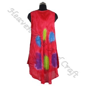 Robe longue de plage pour femmes, imprimé Tie Dye, Sexy, sans manches, dos nu, tenue de soirée, Maxi, été, 2023 - Product Image 4