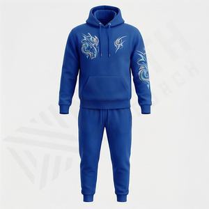 Survêtement décontracté élégant à capuche pour homme, couleur unie, impression personnalisée, manches longues, respirant, pour la gym et le fitness - Product Image 1