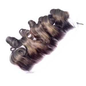 ช่อผมดิบที่มีคุณภาพสูงเพื่อทำเป็นช่อผมหยิกที่มีหน้าผากและมัดเพื่อทำวิกผม - Product Image 3