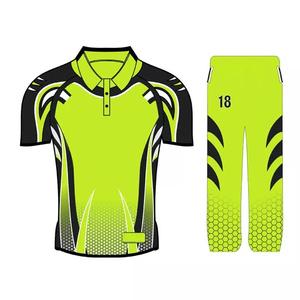 Ropa deportiva personalizada para hombres y adultos con etiqueta privada, kit de uniforme de críquet, camiseta, pantalón, antiarrugas, secado rápido, 100% poliéster para combinar - Product Image 2