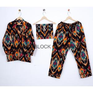 เซ็ตชุดนอนผ้าฝ้าย100% แท้สำหรับผู้หญิงชุดนอนพิมพ์ลายดอกไม้แบบอินเดียบล็อกพิมพ์ลายดอกไม้ฤดูร้อนฤดูใบไม้ผลิและใบไม้ร่วง - Product Image 6