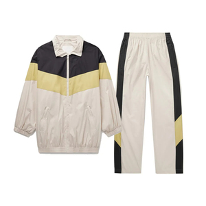 Nouveauté 2025, ensemble de jogging décontracté en nylon uni deux pièces, ensemble coupe-vent zippé unisexe - Product Image 3