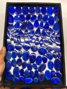 100% Natural Blue <b>Lapis</b> <b>Lazuli</b> Loose Cabochon Gemstones Handmade Polished for Women's Jewellery Making - Product Image 3