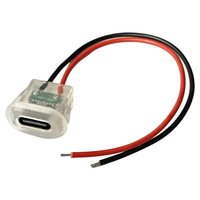 Prise USB de type C en plastique transparent Connecteur USB C translucide Indicateur LED Montage sur panneau Contact en cuivre pour application de puissance