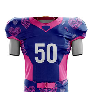 Ensembles de maillots de football américain sur mesure avec meilleur design, personnalisables, respirants, à manches courtes, impression numérique, vente en gros bon marché - Product Image 4