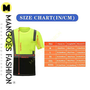 Camisetas de Trabajo Impermeables de Secado Rápido ANSI Clase 1 al por Mayor, Reflectantes de Alta Visibilidad, con Logotipo Personalizable, Hechas de Algodón y Poliéster - Product Image 4