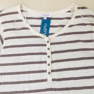 2025 nouveauté luxe femmes T-Shirt Yearn teint patte bouton à manches longues surdimensionné étiquette personnalisée et étiquette dames t-shirts - Product Image 4