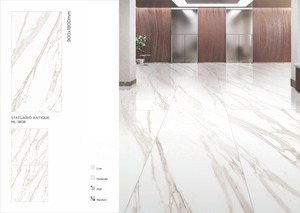 900x1800mm Azulejos de porcelana Aric Crema Stone Glazed 9mm Piso de baño pulido completo Uso interior Mejor precio China - Product Image 6