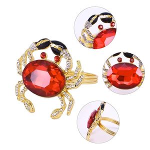 Servilletero de cangrejo de cristal clásico con servilletero de Metal elegante de travertino para decoraciones de fiesta de boda de Hotel - Product Image 2