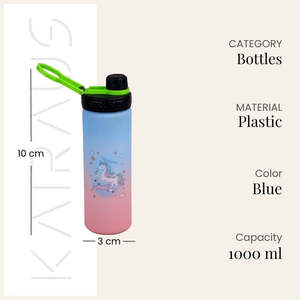 Botella de Vacío de Plástico Dreamy Fantasy, Diseño Clásico Azul para Viajes, Aislada para Mantener Bebidas Frías y Calientes - Product Image 5