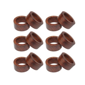 Anneaux de serviette en bois décoratifs, conçus pour des tables élégantes, des dîners, des mariages, des fêtes, des hôtels, des restaurants et des maisons - Product Image 6