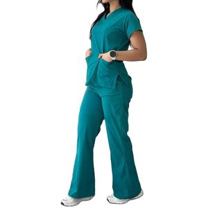 Uniforme de Hospital para Mujer, de Algodón, con Diseño de Campana, Tejido Dobby, con Detección de Agujas, Cómodo y Delgado, Personalizable, Alta Calidad, Gran Venta 2025 - Product Image 1