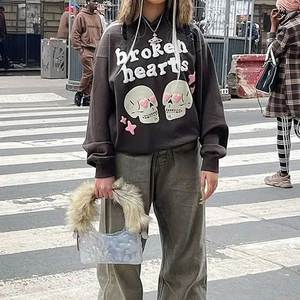 เสื้อฮู้ดผู้ชายแบบสวมหัวผ้าหนามีฮู้ดปักโลโก้ผ้ากำมะหยี่สำหรับใส่ได้ทั้งชายและหญิงดีไซน์แบบกำหนดเอง - Product Image 5