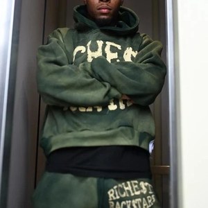 Personnalisé rétro Y2K hommes surdimensionné à capuche polaire sweat-shirt haute qualité broderie manteau avec coupe ample pour l'hiver - Product Image 2