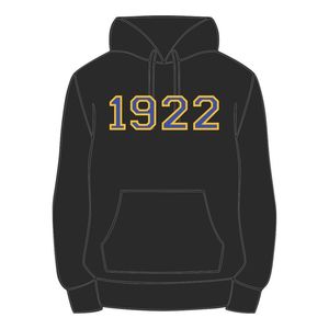 Année de fondation 1922 Sigma Gamma Rho Sweat à capuche noir en coton mélangé de qualité supérieure SGRho Greek Sorority Divine Nine HBCU Apparel - Product Image 2