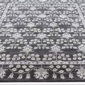 Tapis de style oriental traditionnel 100% laine personnalisable touffeté à la main en charbon de bois-taille de coureur disponible - Product Image 1