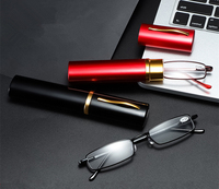 Mini lunettes de lecture pliantes bon marché hommes 2.0 stylo lumière bleue lunettes de lecture femmes lunettes optiques presbytes pour personnes âgées