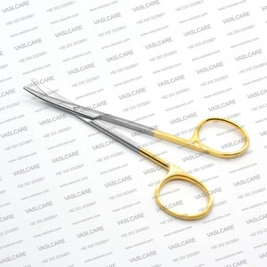 Ciseaux Mayo Metzenbaum de haute qualité |   Ciseaux de dissection pour tissus, droits et courbés |   Manuel allemand en acier inoxydable |   Argent Or - Product Image 2